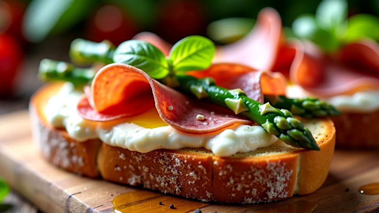 pane toscano ricotta fresca asparagi"