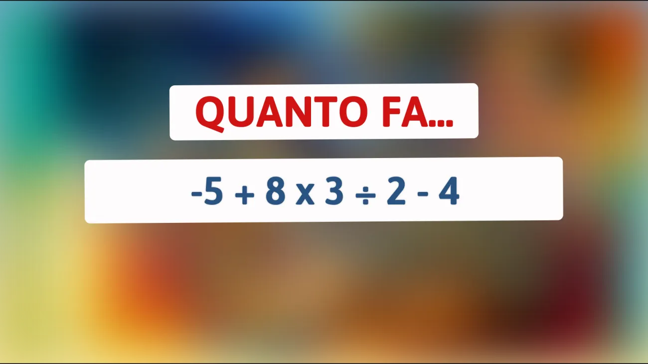 \"Svelata la Vera Risposta a un Enigma Matematico che Sta Confondendo il Web: Sei un Genio o un Illuso?\""