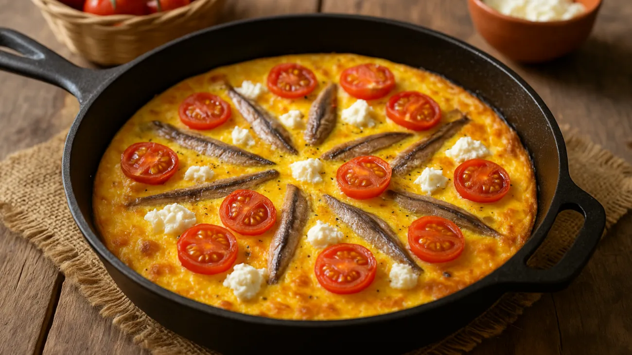 Alici fresche ricotta di pecora pomodorini croccanti"