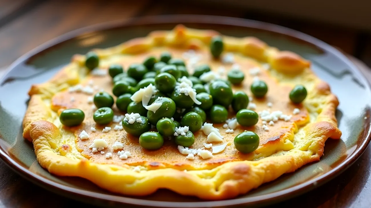 Frittata con pecorino e fave uova fresche piatto rustico"