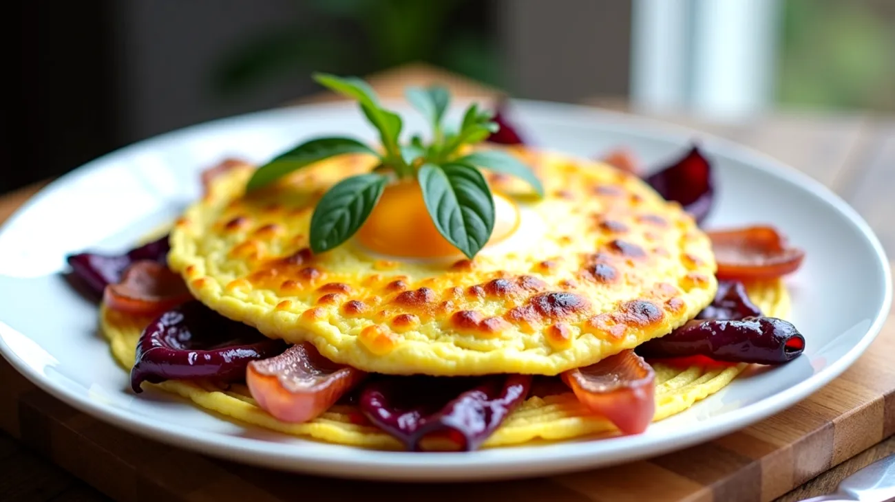 Frittata lardo radicchio"