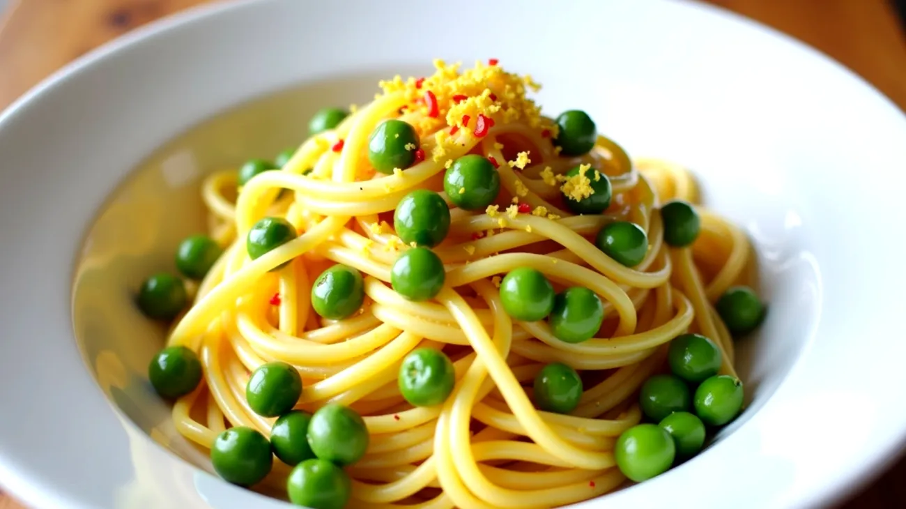 Limone spaghetti fave croccanti"