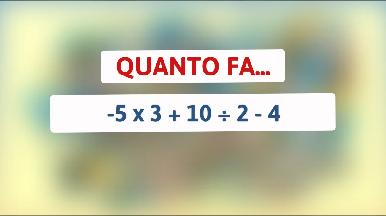Riesci a risolvere questo enigma matematico che solo le menti più brillanti possono decifrare? Sfida il tuo cervello subito!"