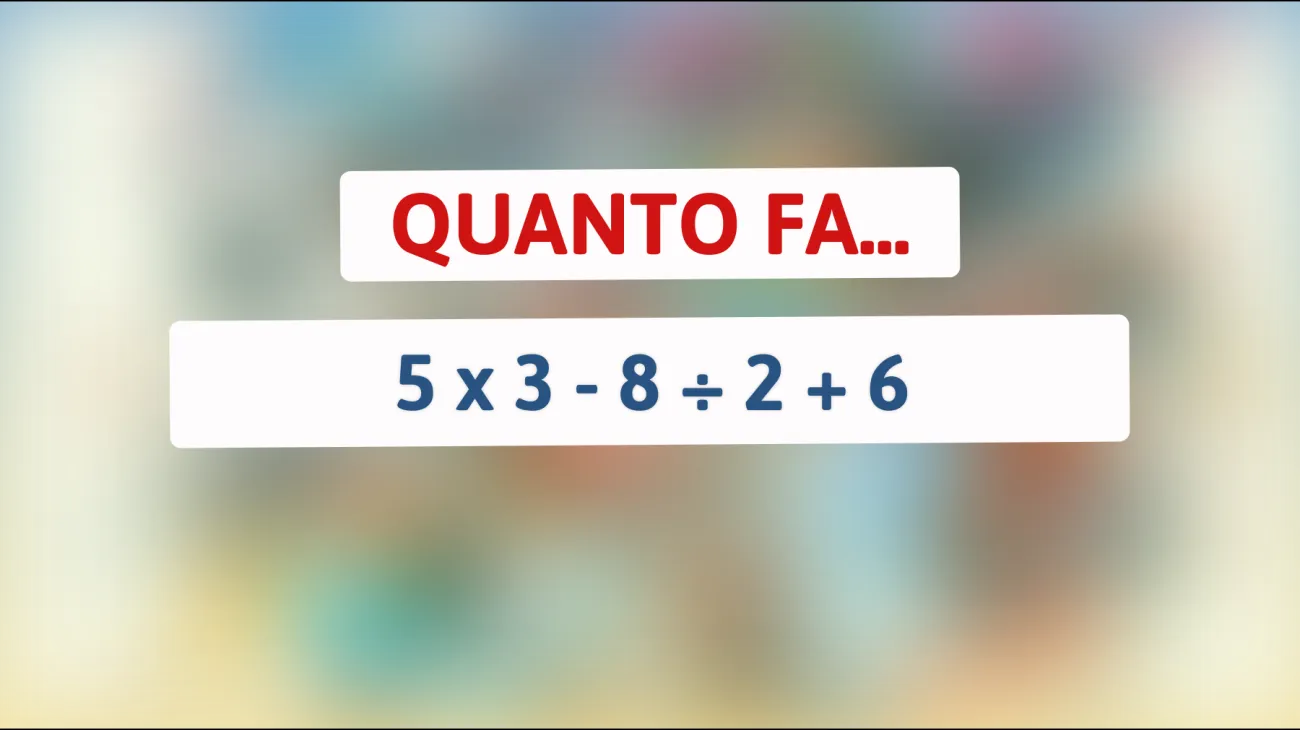Sei tra le menti più geniali? Risolvi questo calcolo che pochi riescono a capire!"