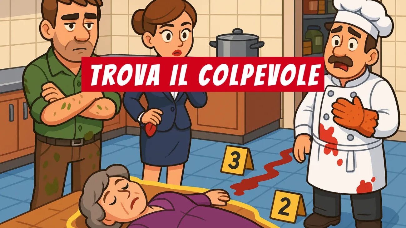 Solo i veri geni riescono a risolvere questo enigma criminale: riesci a scoprire chi è il colpevole nella cucina del ristorante? Sfida accettata!"