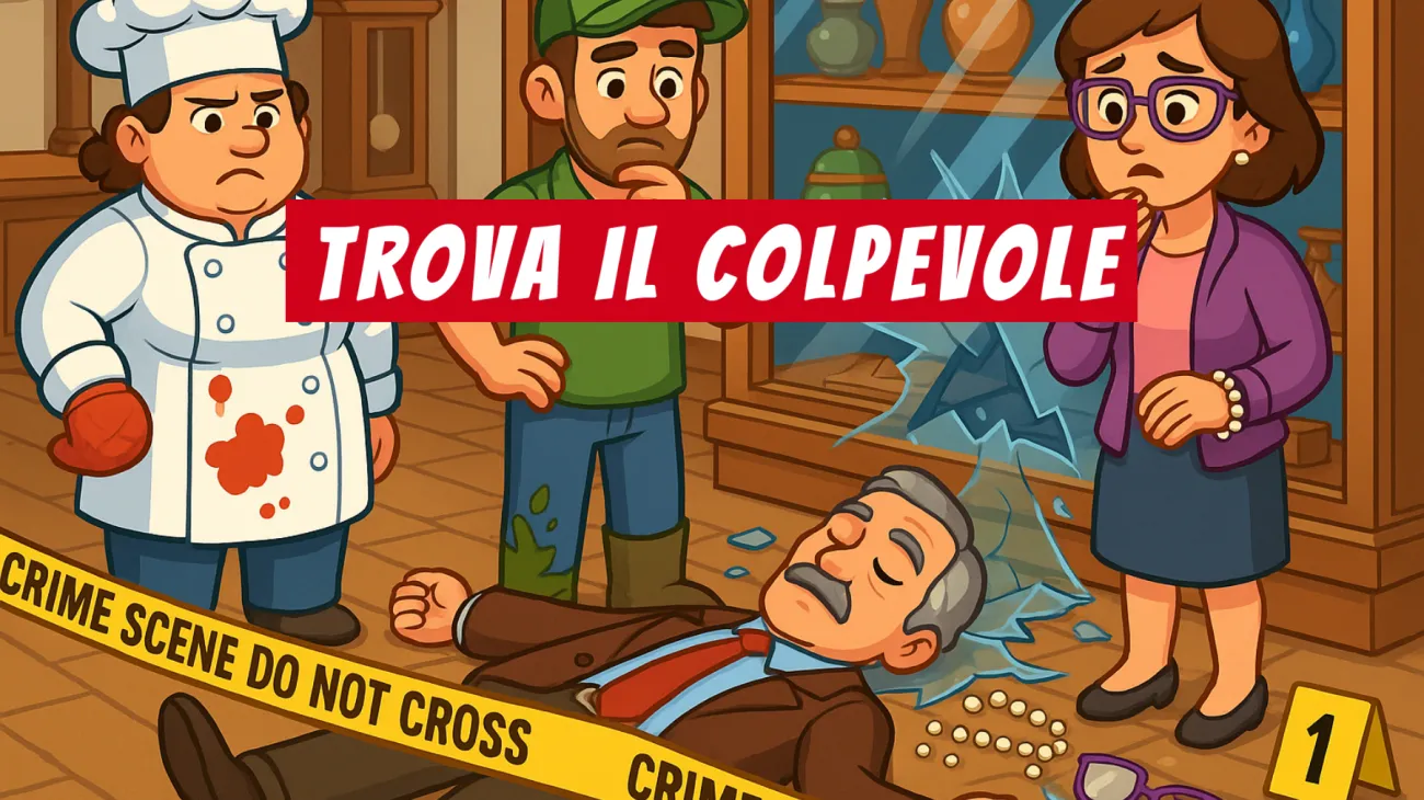 Solo il 2% ci riesce: riesci a risolvere il mistero dell’antiquario e trovare il vero colpevole? Sfida la tua intelligenza!"